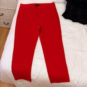 Banana Republic Linen blend Red Ankle Pants
